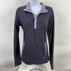 Avalanche 1/4 Button Snap Shirt Women’s Medium Long Sleeve Mock Neck Outdoor