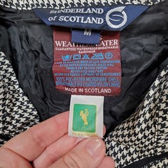 Sunderland of Scotland Jacket Womens Medium Houndstooth Windbreaker Jumper Golf