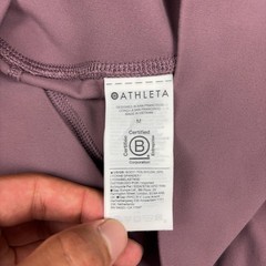 Athleta Leggings Womens M Purple Salutation Stash 7/8 Tight Ankle Pockets Yoga