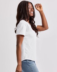 Hanes Tri-blend T-Shirt Relaxed Fit Tee Short Sleeve Soft Women Light Originals