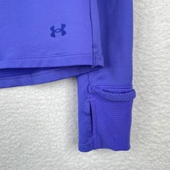 Under Armour Womens Purple ColdGear Running Top Funnel Neck Thumbholes Small