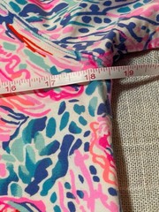 Lilly Pulitzer Skipper Popover Pink Blue Tropical Floral 1/2 Zip Pullover Large