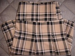 SHEIN: Women’s Beige and Black Plaid Pleated Mini Skirt, Size 6
