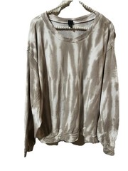 Wild Fable Tie-Dye Sweatshirt Womens Large Pullover Cotton Blend Tan