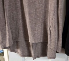 Any Body Lot Of 2 High Low Tunic Tank Tops Black & Tan Size Large Slit In Back