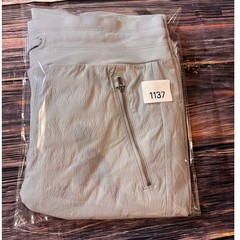 Athleta La Viva Joggers Womens 8 Light Gray Zipper Pocket Drawstring Casual