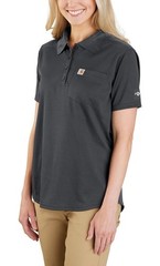 Carhartt Women’s Force Relaxed Fit Lightweight Polo Fast Dry, Stain Breaker