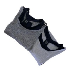 Champion Bundle Duodry Layered Tank Tops Workout Activewear Gray Black Size M