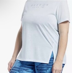 Reebok Core 10 Women’s XL Blue Crew Neck Short Sleeve Breathable Gym T-Shirt