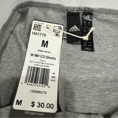 NWT Adidas Women’s Biker Shorts Must Haves 3-Stripe Short Tights Grey Medium