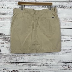 CQR Skort Womens Size XL Khaki Pockets Cotton Nylon Outdoor Hiking Active