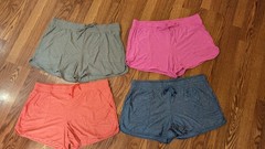 Lot 4 Athletic Works Gym Shorts Poly Spandex Gray Pink New Blue Orange Euc XXL20