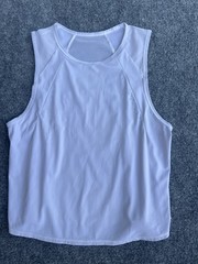 Lululemon Size 2 Sculpt Cropped Tank Bone Mesh Off White