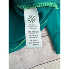 Athleta Alacrity 1/2 Zip Pullover Sweatshirt Womens L Green Stretch Slim
