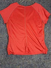 Tangerine T-Shirt Women XL Blue Ruched Short Sleeve Outdoors Activewear