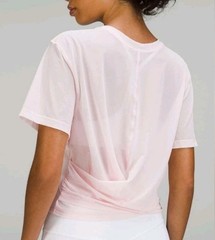 Lululemon Lightweight Mesh Sheer Reversible Yoga T-Shirt In Pink! Size 8