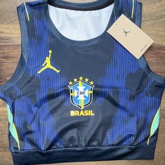 Jordan Dri-FIT Brazil CBF BRASIL Sports Bra Wireless Pullover Womens S