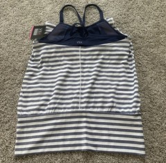 Victoria’s Secret VSX Striped Navy & Black Racerback Tank Top Size Small NWT