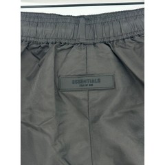 Essentials Fear Of God Women’s Small 100% Nylon Running Shorts In Iron Black