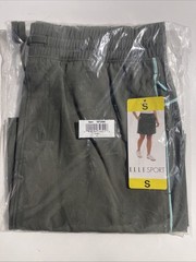 Elle Sport Women’s Inner Pockets Drawstring Lightweight Skort, Green, Size S