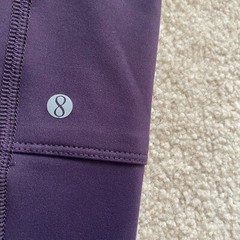 Layer 8 Leggings Womens XS Purple Qwick Dry Pockets Ribbed Activewear Workout