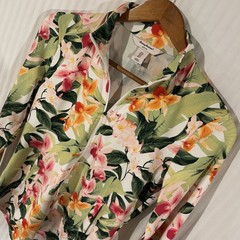 Tommy Bahama Everyday Active Jacket Womens Small Floral Full Zip Thumbhole QQ-16