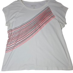 Ideology Women’s White XL Graphic Print Crew Neck Stretch Activewear 95% Cotton