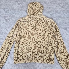 Fire & Fleur Fleece Zip Up Hoodie Womens M Murakami Coquette Streetwear Harajuku
