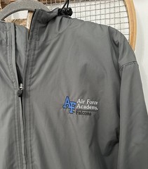 US Air Force Academy Falcons Jacket Gear For Sports Hooded Soft Lining Gray – SM