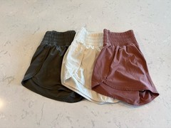 GapFit Womens small Athletic high rise running shorts Lot of 3 white mauve green