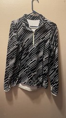 Marika Tek DRY WIK Performance Pullover 1/4 Zip Black White Women’s Size M