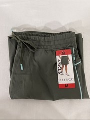 Elle Sport Women’s Inner Pockets Drawstring Lightweight Skort, Green, Size M