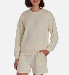 Lazypants Ladies’ Long Sleeve Luxe Crewneck Sweatshirt, Small, Yellow, NWOT