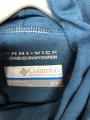 Columbia Sz Small Teal Omni-Wick Advanced Evaporation Cowlneck Womens Hoodie Top