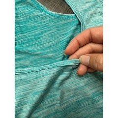 Athletic DriWorks Racerback Tank Tops (Lot of 2) Blue Green Space Dye Medium