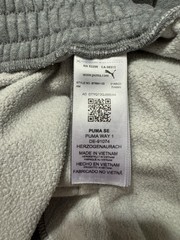 PUMA Women’s Gray Fleece Athletic Shorts Elastic Waist Pockets XL