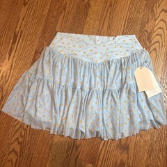New Blogilates Women’s Ballerina Skort Skirt Blue Orange Citrus Large