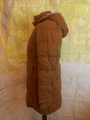 Fat Face brown Jacket 10 bronze faux fur acrylic cotton blend UK women’s size 10