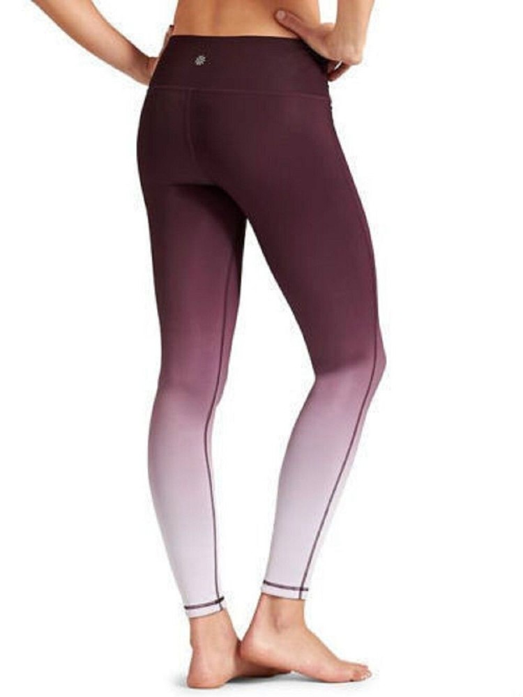 Athleta Ombre Chaturanga Tight | Small Burgundy Yoga Pilates Gym