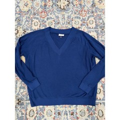 Universal Thread Sweatshirt Women Soft XL Blue V-Neck Raglan Soft Athleisure EUC