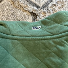 Vineyard Vines Green Quilted Women’s 1/4 Snap Pullover Size Small
