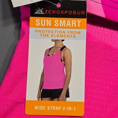 ZeroXposur Pink Tank NEW $44 Stretch Sporty 2-In-One Activewear Top Women Size S