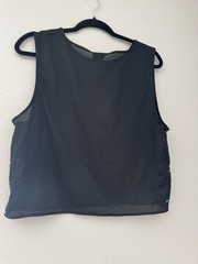 Nike -Women’s Team Brazil Dri-Fit Cropped Black Mesh Top – Size: Large