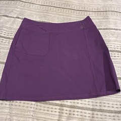 Title Nine Active Skirt Athletic Golf Purple Performance Double Snap Zip Size 6