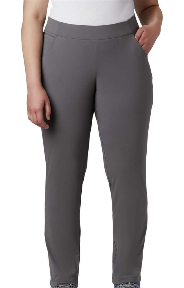 Columbia Anytime Casual Straight Leg Easy Pull-On Gray Pants AW0782-023 Sz 3X