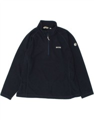 REGATTA Womens Zip Neck Sweatshirt Jumper UK 20 2XL Navy Blue Polyester BM16