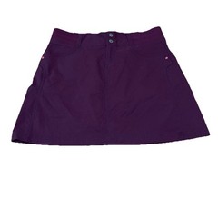 Title Nine Active Skirt Athletic Golf Purple Performance Double Snap Zip Size 8