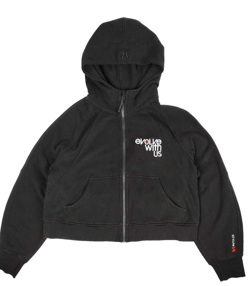 LULULEMON Scuba Oversized Full Zip Hoodie Size M/L Black LW3EOZS Custom Logo