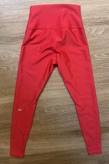 Alo Yoga Airlift 7/8 High Waisted Leggings Pants Bright Red Small