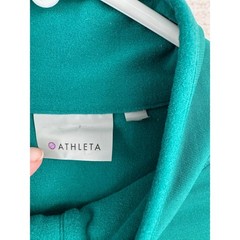 Athleta Alacrity 1/2 Zip Pullover Sweatshirt Womens L Green Stretch Slim